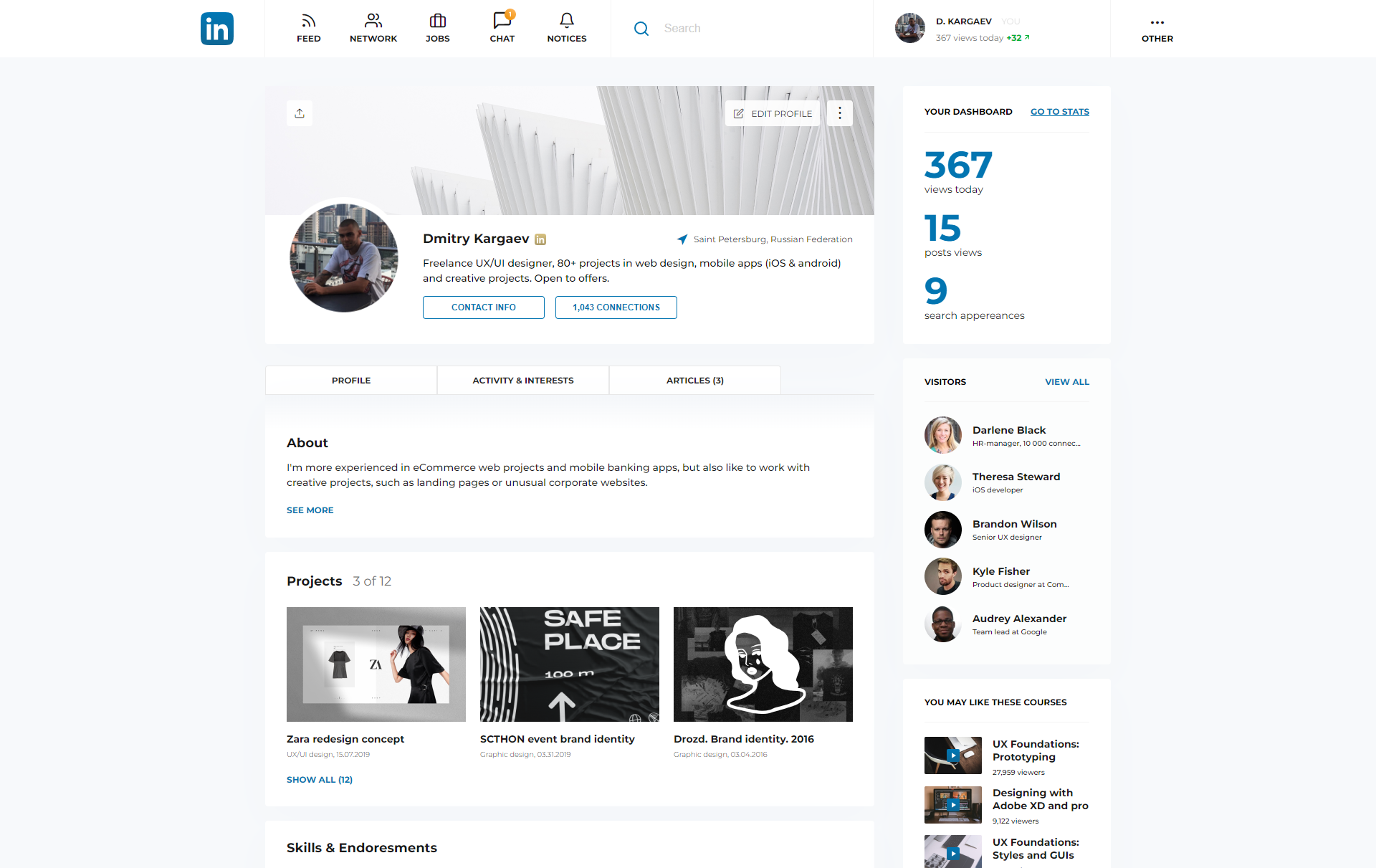 Foto do projeto Clone LinkedIn